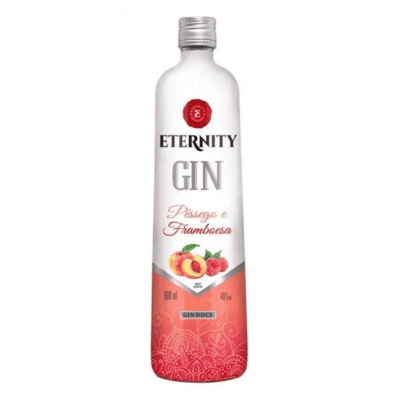 Caixa Gin Eternity Pêssego e Framboesa 900ml c/6