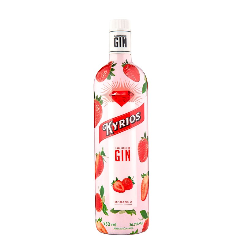 Caixa Gin Kyrios Morango 950ml c/6